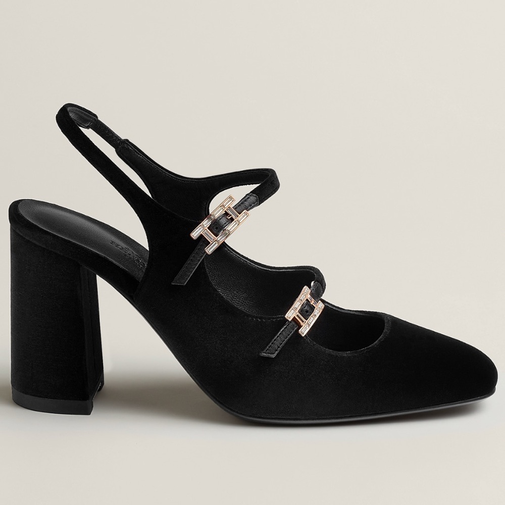 Hermes Jackie Slingback Heels sz 38